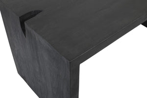 HomeRoots 56" Graphite Reclaimed Wood Sled Writing Desk - Timeless Mid-Century Design, No Assembly Required! 608138