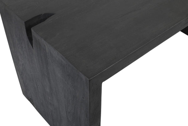 HomeRoots 56" Graphite Reclaimed Wood Sled Writing Desk - Timeless Mid-Century Design, No Assembly Required! 608138