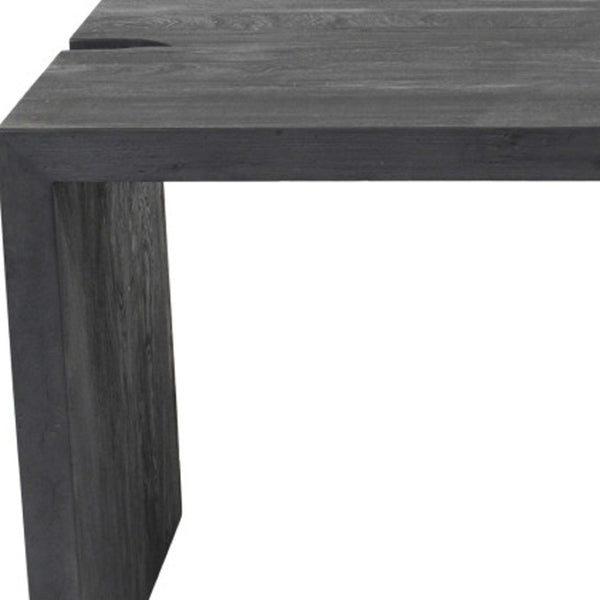 HomeRoots 56" Graphite Reclaimed Wood Sled Writing Desk - Timeless Mid-Century Design, No Assembly Required! 608138