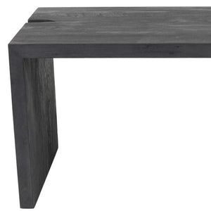 HomeRoots 56" Graphite Reclaimed Wood Sled Writing Desk - Timeless Mid-Century Design, No Assembly Required! 608138