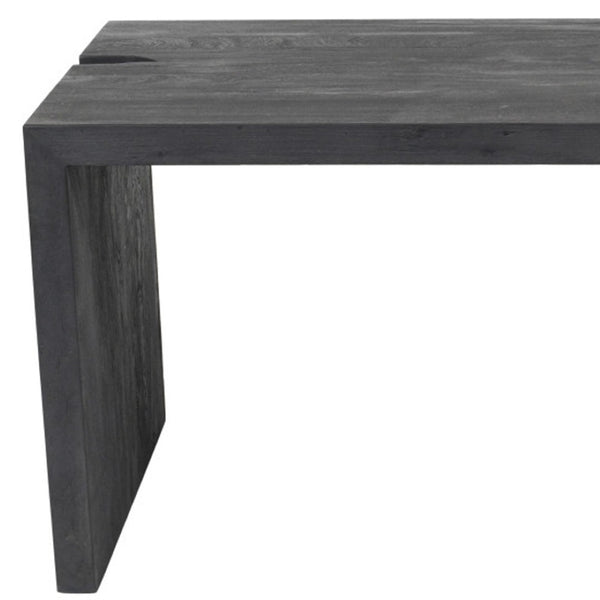 HomeRoots 56" Graphite Reclaimed Wood Sled Writing Desk - Timeless Mid-Century Design, No Assembly Required! 608138