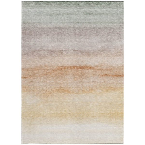 HomeRoots 5' Coral Striped Washable Area Rug – Stylish Indoor/Outdoor Accent for Living Spaces & Patios 8' X 10' 608148