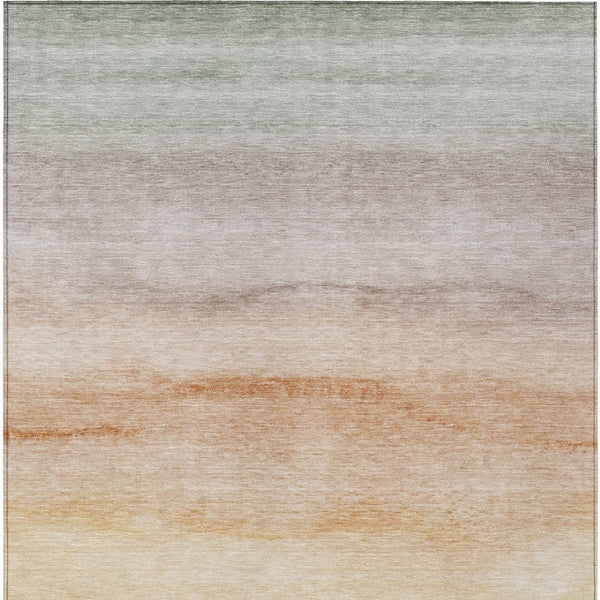 HomeRoots 5' Coral Striped Washable Area Rug – Stylish Indoor/Outdoor Accent for Living Spaces & Patios 10' X 14' 608150