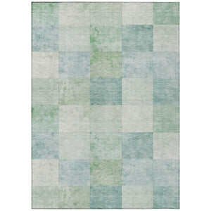 HomeRoots 5' Blue Geometric Indoor Outdoor Area Rug - Stylish, Durable, and Machine Washable for Any Space 8' X 10' 608166