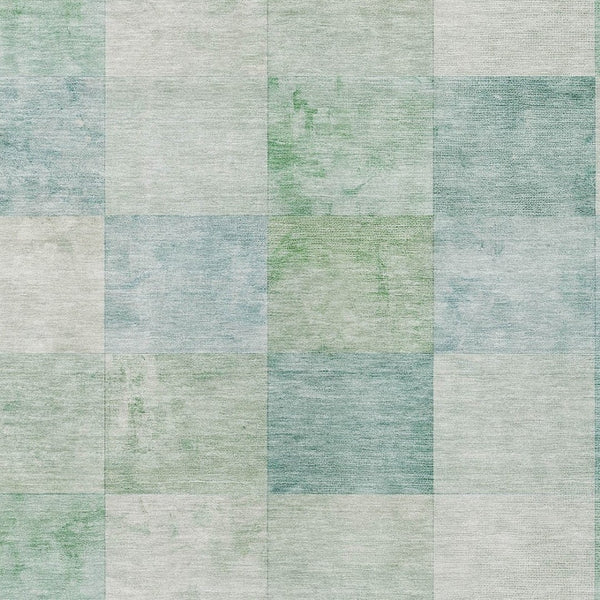 HomeRoots 9' X 12' Blue Geometric Indoor-Outdoor Area Rug - Durable, Stylish, Washable for Homes & Patios 608167