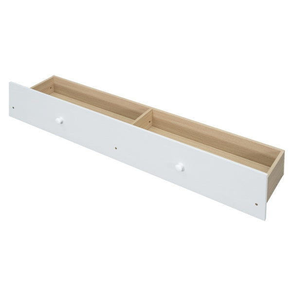English Elm Queen Murphy Wall Bed with Pull Out Drawer and Built in Usb Charging Cabinet White N708P205905K