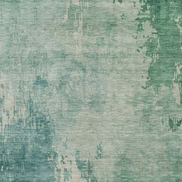 HomeRoots 5' Emerald Abstract Area Rug - Durable, Washable Design Perfect for Indoor and Outdoor Spaces 8' X 10' 608235