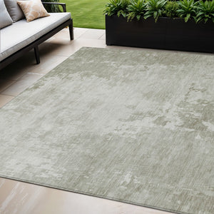 HomeRoots 5' Stylish Abstract Linen-Look Washable Area Rug for Indoor & Outdoor Spaces - Durable & Easy Care 5' X 8' 608239