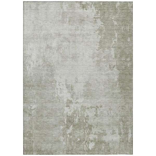 HomeRoots 5' Stylish Abstract Linen-Look Washable Area Rug for Indoor & Outdoor Spaces - Durable & Easy Care 5' X 8' 608239