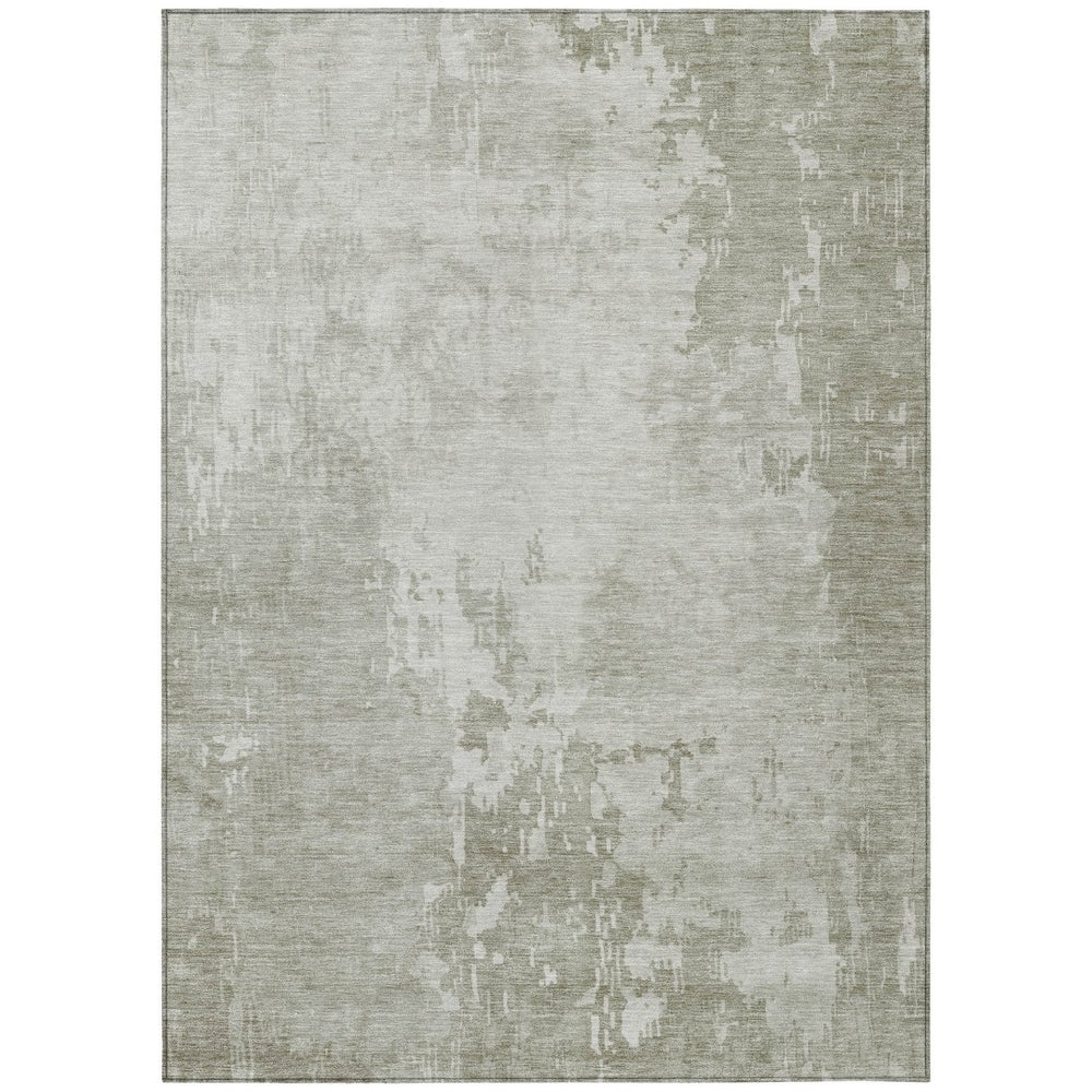 HomeRoots 5' Stylish Abstract Linen-Look Washable Area Rug for Indoor & Outdoor Spaces - Durable & Easy Care 8' X 10' 608241