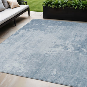 HomeRoots 5' Sky Blue Abstract Indoor Outdoor Area Rug - Durable, Washable, Modern Style for Any Space 5' X 8' 608251