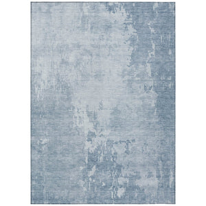 HomeRoots 5' Sky Blue Abstract Indoor Outdoor Area Rug - Durable, Washable, Modern Style for Any Space 5' X 8' 608251