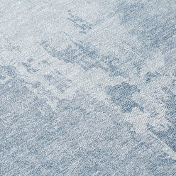 HomeRoots 5' Sky Blue Abstract Indoor Outdoor Area Rug - Durable, Washable, Modern Style for Any Space 8' Round 608252