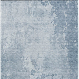 HomeRoots 5' Sky Blue Abstract Indoor Outdoor Area Rug - Durable, Washable, Modern Style for Any Space 8' X 10' 608253