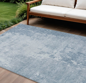 HomeRoots 5' Sky Blue Abstract Indoor Outdoor Area Rug - Durable, Washable, Modern Style for Any Space 8' X 10' 608253