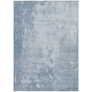 HomeRoots 9' x 12' Sky Blue Abstract Area Rug - Durable, Washable, Versatile for Indoor & Outdoor Spaces 608254