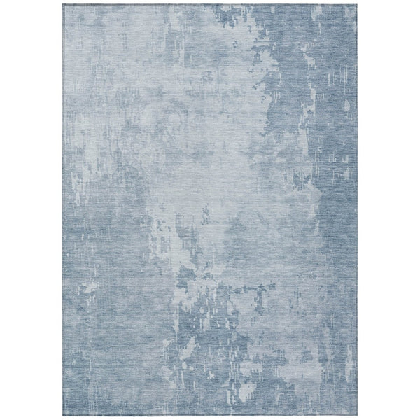 HomeRoots 5' Sky Blue Abstract Indoor Outdoor Area Rug - Durable, Washable, Modern Style for Any Space 10' X 14' 608255