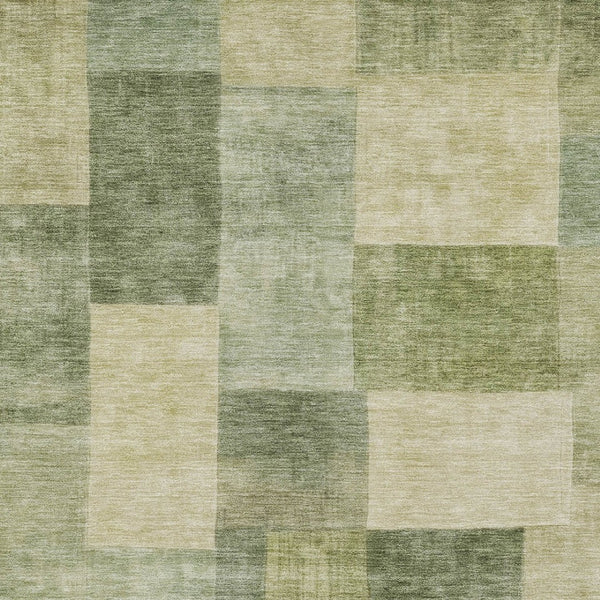 HomeRoots 5' Artichoke Green Geometric Rug - Stylish, Washable, and Durable for Indoor and Outdoor Spaces 10' X 14' 608261