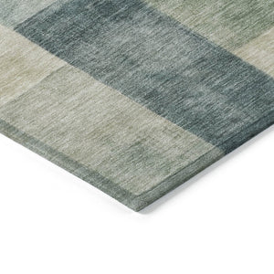 HomeRoots 5' Stylish Blue Geometric Area Rug – Durable, Washable, Indoor/Outdoor Design for Modern Spaces 5' X 8' 608263