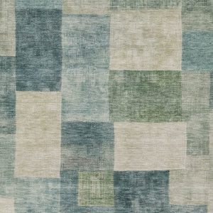 HomeRoots 5' Stylish Blue Geometric Area Rug – Durable, Washable, Indoor/Outdoor Design for Modern Spaces 8' X 10' 608265