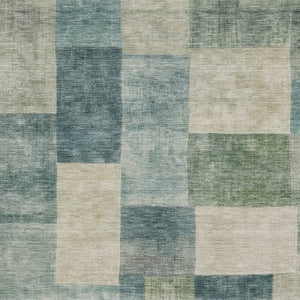 HomeRoots 5' Stylish Blue Geometric Area Rug – Durable, Washable, Indoor/Outdoor Design for Modern Spaces 9' X 12' 608266