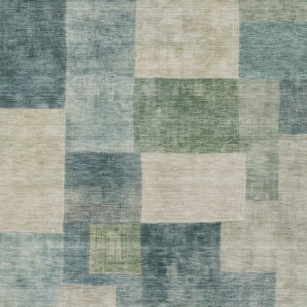 HomeRoots 5' Stylish Blue Geometric Area Rug – Durable, Washable, Indoor/Outdoor Design for Modern Spaces 10' X 14' 608267