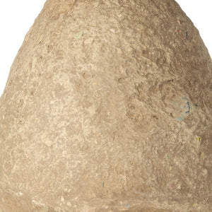 HomeRoots 18" Handcrafted Beige Paper Mache Cylinder Table Vase - Rustic Charm for Modern Decor & Florals 608301