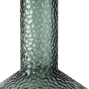 HomeRoots 12" Green Faceted Glass Table Vase - Modern Decorative Accent for Floral Arrangements & Home Décor 608316