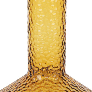 HomeRoots 12" Amber Glass Faceted Table Vase – Elegant Centerpiece for Dried Flowers, Perfect Gift for Any Occasion 608318