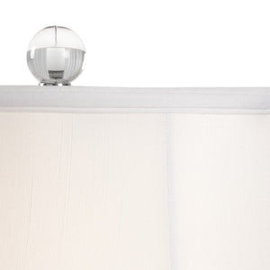 Wildwood Charlotte Crystal Table Lamp With Polished Nickel Accents — Slim 30" Transitional Ambient Light Fixture 60833