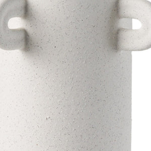 HomeRoots 16" Off White Ceramic Table Vase with Handles – Modern Minimalist Design for Home Decor & Gifting 608366