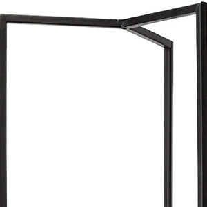 HomeRoots 30" Gray Abstract Metal Hurricane Candle Holder – Handcrafted Artistry for Modern Home Décor Elegance 608386