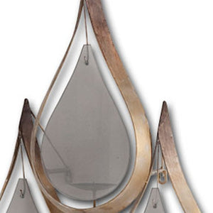 HomeRoots 52" Distressed Gold and Gray Geometric Wall Sconce - Elegant Candle Holder for Ambient Lighting 608433
