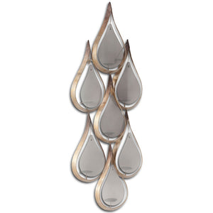 HomeRoots 52" Distressed Gold and Gray Geometric Wall Sconce - Elegant Candle Holder for Ambient Lighting 608433