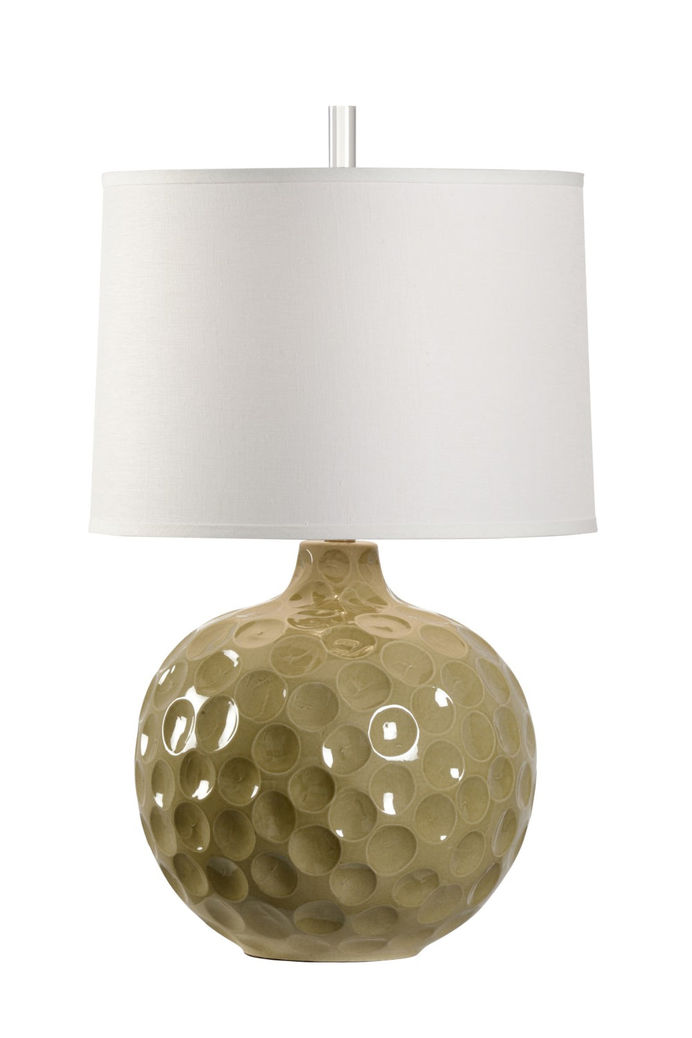 Wildwood Augusta Handcrafted Porcelain Table Lamp In Sand Glaze — Carved Sculptural Design, Warm Diffused Glow 60845