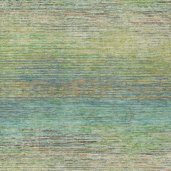 HomeRoots 5' Artichoke Green Striped Area Rug - Durable, Washable, Indoor/Outdoor Design for Stylish Living Spaces 5' X 8' 608450
