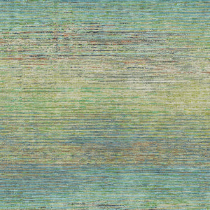 HomeRoots 5' Artichoke Green Striped Area Rug - Durable, Washable, Indoor/Outdoor Design for Stylish Living Spaces 9' X 12' 608453