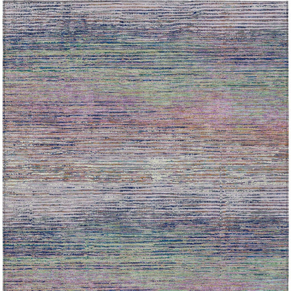 HomeRoots 5' Blush Striped Washable Area Rug - Versatile Indoor/Outdoor Design for Stylish Spaces and Durability 9' X 12' 608459