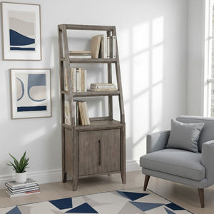 English Elm Avana 72 Inch Pier Cabinet Acacia Veneer Open Shelving Fully Assembled Study Storage B108P468530