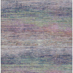 HomeRoots 5' Blush Striped Washable Area Rug - Versatile Indoor/Outdoor Design for Stylish Spaces and Durability 10' X 14' 608460