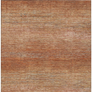 HomeRoots 5' Copper Striped Washable Area Rug – Stylish Indoor/Outdoor Design for High-Traffic Spaces 10' X 14' 608466