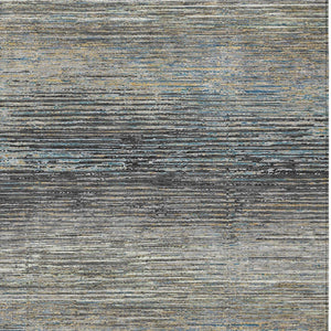 HomeRoots 5' Granite Gray Striped Area Rug - Stylish, Durable, Washable Indoor/Outdoor Floor Covering for All Spaces 9' X 12' 608477