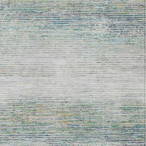 HomeRoots 5' Linen Striped Washable Area Rug - Durable Indoor/Outdoor Design for Effortless Coastal Charm 9' X 12' 608483
