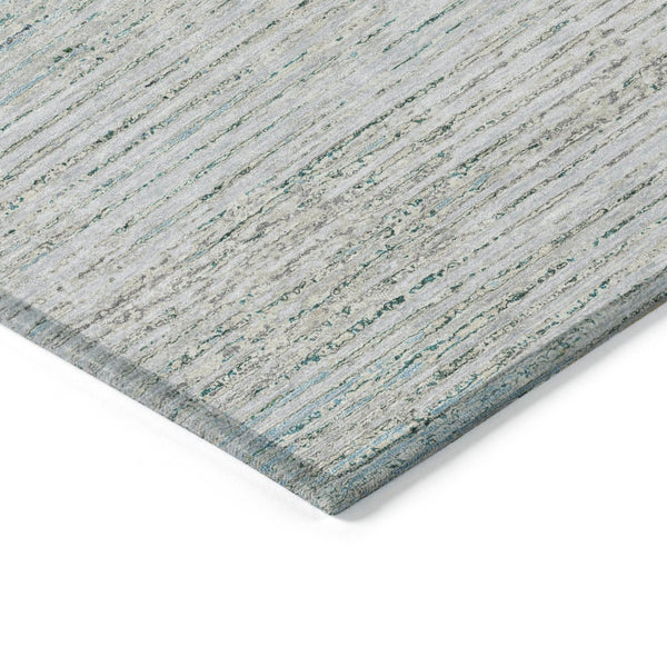 HomeRoots 5' Linen Striped Washable Area Rug - Durable Indoor/Outdoor Design for Effortless Coastal Charm 10' X 14' 608484