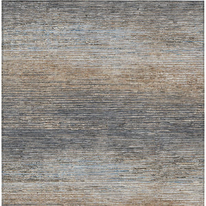 HomeRoots 5' Pewter Striped Washable Area Rug – Durable, Stylish, and Perfect for Indoor or Outdoor Spaces! 5' X 8' 608486
