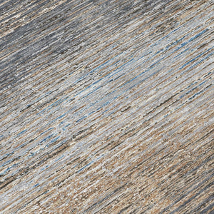 HomeRoots 5' Pewter Striped Washable Area Rug – Durable, Stylish, and Perfect for Indoor or Outdoor Spaces! 8' Round 608487