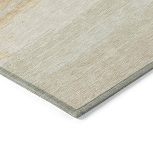 HomeRoots 5' Salmon Striped Indoor Outdoor Area Rug – Washable, Durable, and Stylish for Any Space 8' Round 608512