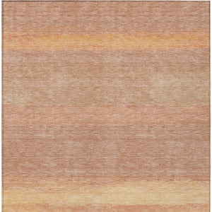 HomeRoots 5' Salmon Striped Indoor Outdoor Area Rug – Washable, Durable, and Stylish for Any Space 8' X 10' 608514