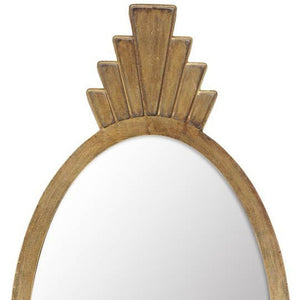HomeRoots 28" Gold Mirrored Wall Sconce Candle Holder - Handmade Metal & Glass Accent for Glamorous Decor 608542