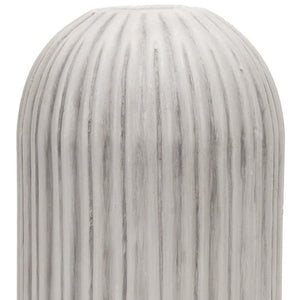 HomeRoots 16" Gray and White Striped Ceramic Floor Vase - Elegant Home Decor for Fresh Flowers & Arrangements 608582